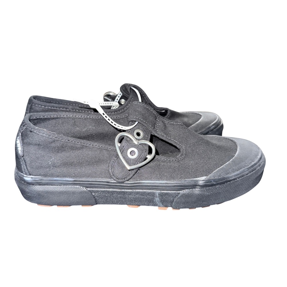 Vans Style 93 Black Mary Jane Sneakers Heart Buckle VN0A3XTJBKA Women's Sz 7 NEW - Picture 4 of 14